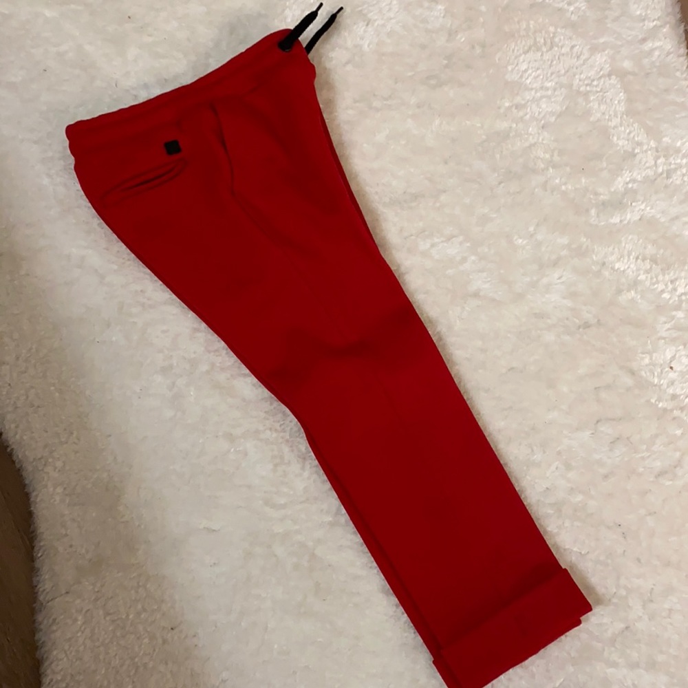Fendi Kids Red pants with cuff.